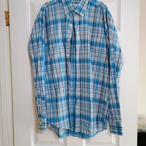 Men's Blue Plaid Shirt